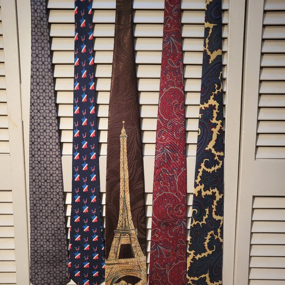 TIES...LOT D  FIVE TIES Gently worn